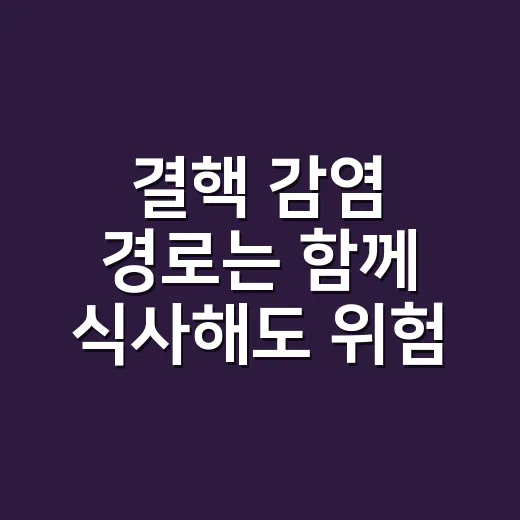 결핵 감염 경로는 함께 식사해도 위험할까요? - 요약