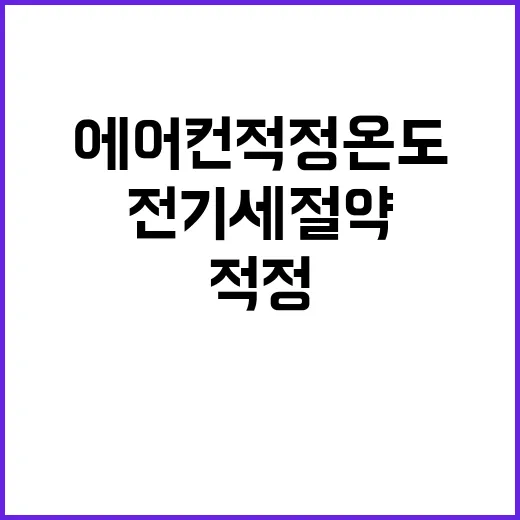 에어컨 적정온도, 쾌적함과 전기세 절약의 조화 - 요약