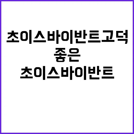 초이스바이반트 고덕 처음 찾는 사람이 확인하면 좋은 방법 - 요약