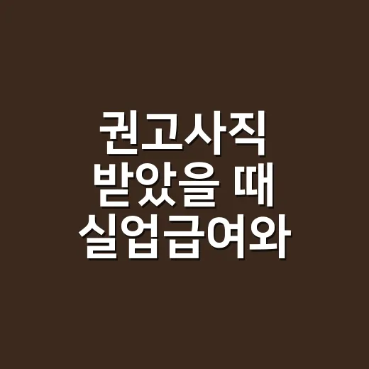 권고사직 받았을 때 실업급여와 서류 챙기는 방법 - 요약