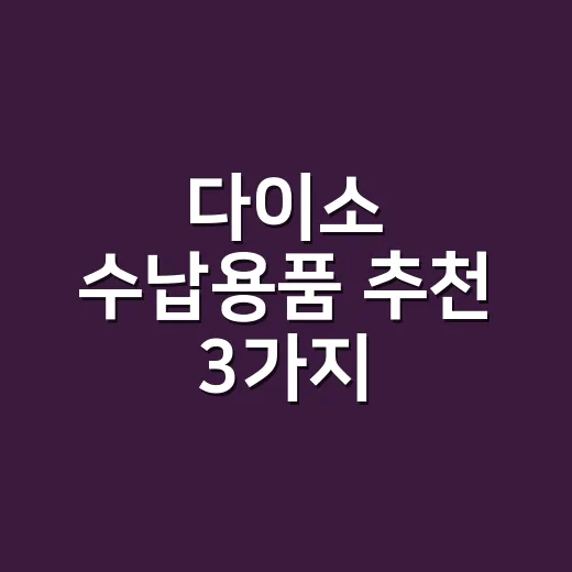다이소 수납용품 추천 3가지, 집이 덜 어질러지게 고르는 방법 - 요약