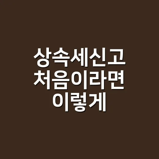 상속세신고 처음이라면 이렇게 준비하는 방법 - 요약