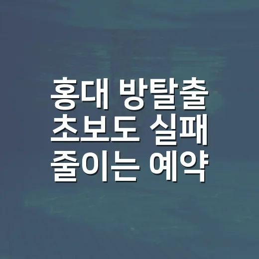 홍대 방탈출 초보도 실패 줄이는 예약과 테마 고르는 방법 - 요약
