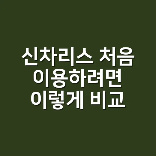 신차리스 처음 이용하려면 이렇게 비교하세요 - 요약