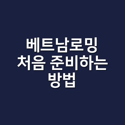 베트남로밍 처음 준비하는 방법, 공항에서 당황하지 않으려면 이렇게 - 요약
