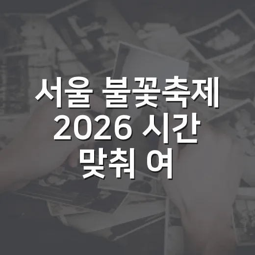 서울 불꽃축제 2026 시간 맞춰 여의도 가는 방법 - 요약