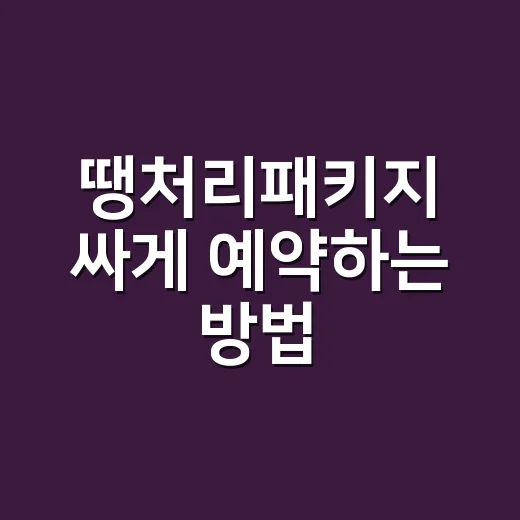 땡처리패키지 싸게 예약하는 방법, 가격보다 먼저 볼 것들 - 요약