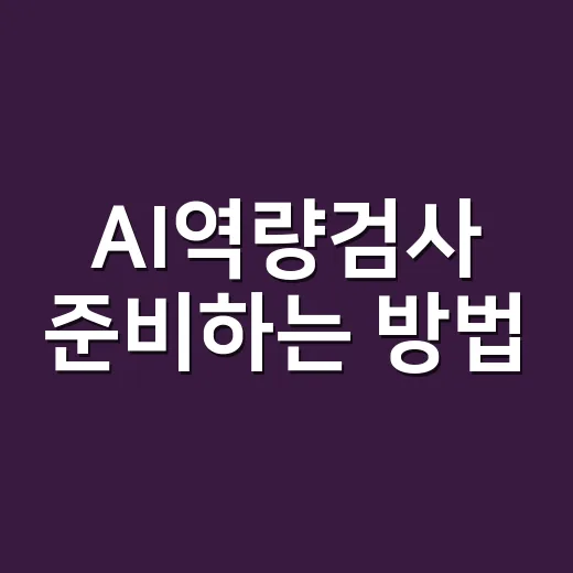 AI역량검사 준비하는 방법, 처음 보는 사람도 덜 당황하려면 이렇게 - 요약