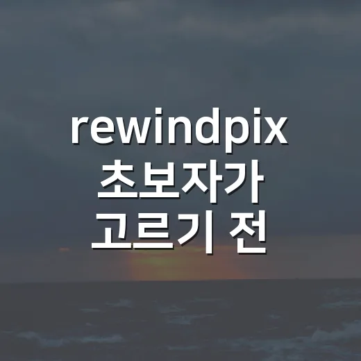 rewindpix 초보자가 고르기 전에 확인하는 방법 - 요약