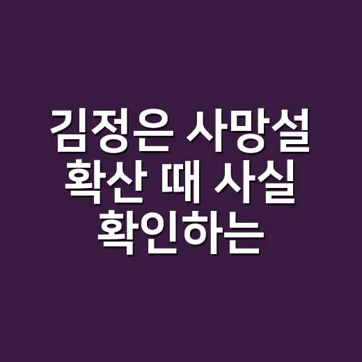김정은 사망설 확산 때 사실 확인하는 방법 - 요약