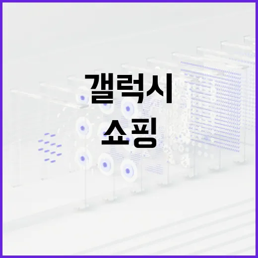 갤럭시몰에서 쇼핑을 즐기는 법 - 요약