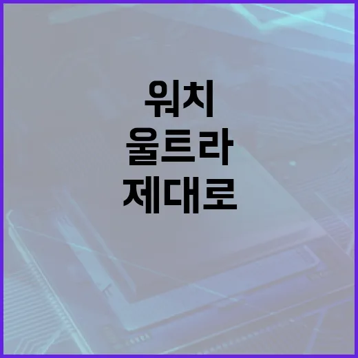 울트라워치를 제대로 활용하는 방법 - 요약