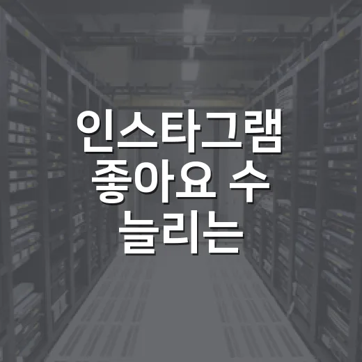 인스타그램 좋아요 수 늘리는 자연스러운 방법 - 요약