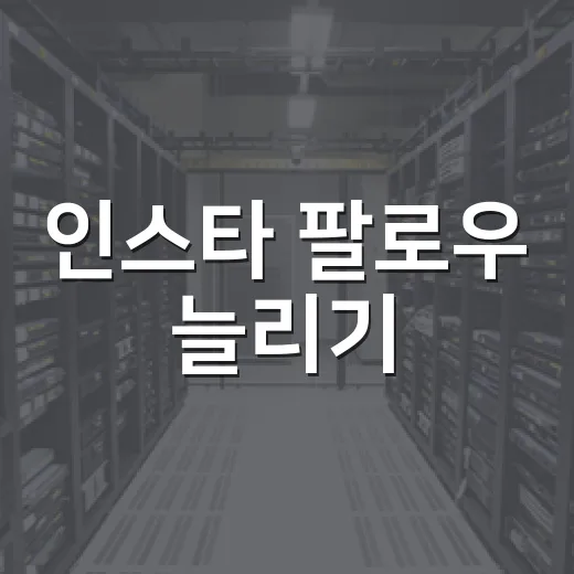 인스타 팔로우 늘리기: 자연스럽게 친구 늘리는 방법 - 요약