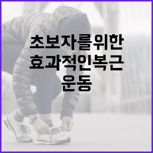 초보자를 위한 효과적인 복근 운동 방법 - 요약