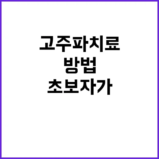 고주파치료 받기 전 초보자가 확인하는 방법 - 요약