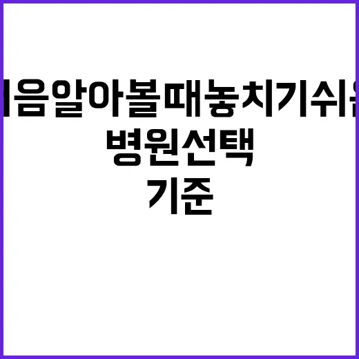 재활병원 선택하는 방법, 처음 알아볼 때 놓치기 쉬운 기준들 - 요약