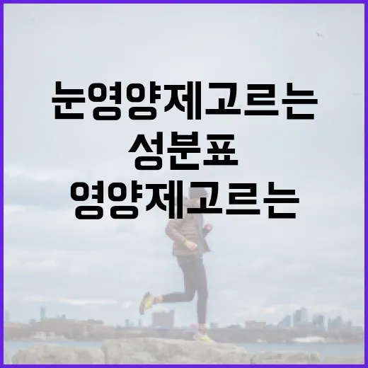 눈영양제 고르는 방법, 성분표에서 먼저 봐야 할 것들 - 요약
