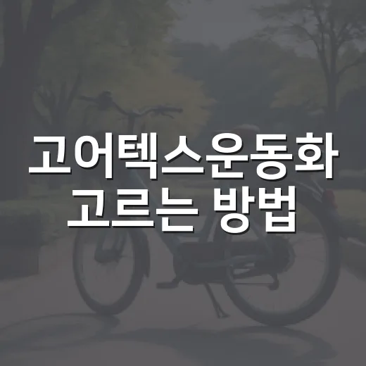 고어텍스운동화 고르는 방법, 비 오는 날 발 편하게 신으려면 이렇게 - 요약