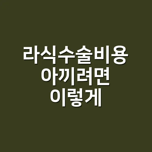 라식수술비용 아끼려면 이렇게 비교하면 됩니다 - 요약