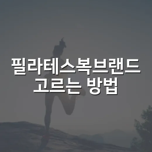 필라테스복브랜드 고르는 방법, 처음 사는 사람은 이렇게 보면 편해요 - 요약