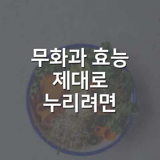 무화과 효능 제대로 누리려면 이렇게 먹으면 좋아요 - 요약
