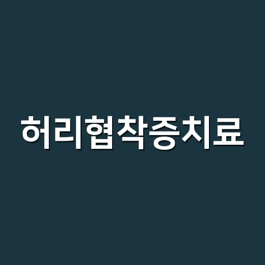 허리협착증치료, 초보자가 병원 가기 전 알아두면 좋은 방법 - 요약