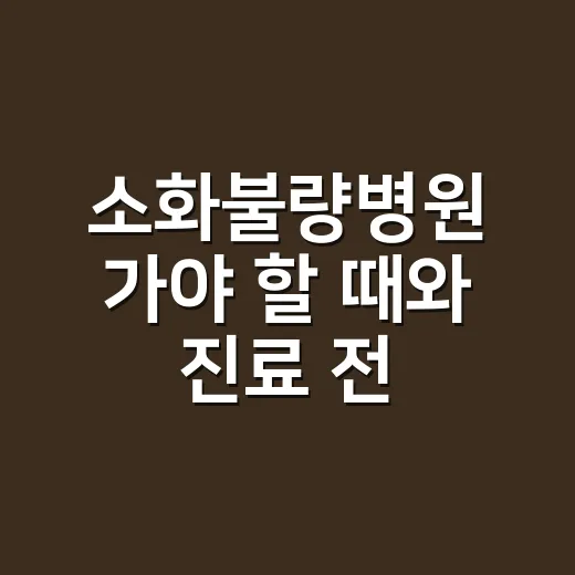 소화불량병원 가야 할 때와 진료 전 준비하는 방법 - 요약