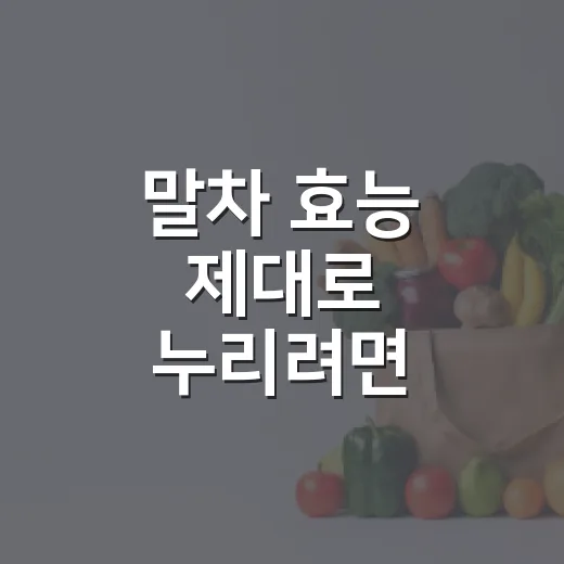 말차 효능 제대로 누리려면 이렇게 마시면 좋습니다 - 요약