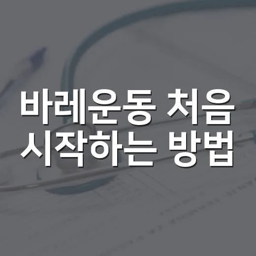 바레운동 처음 시작하는 방법, 집에서도 무리 없이 따라가려면 이렇게 - 요약