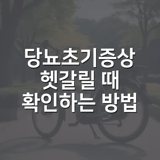 당뇨초기증상 헷갈릴 때 확인하는 방법 - 요약