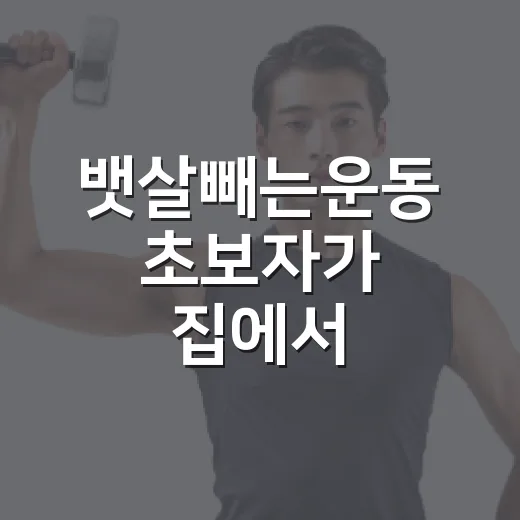 뱃살빼는운동 초보자가 집에서 시작하는 방법 - 요약