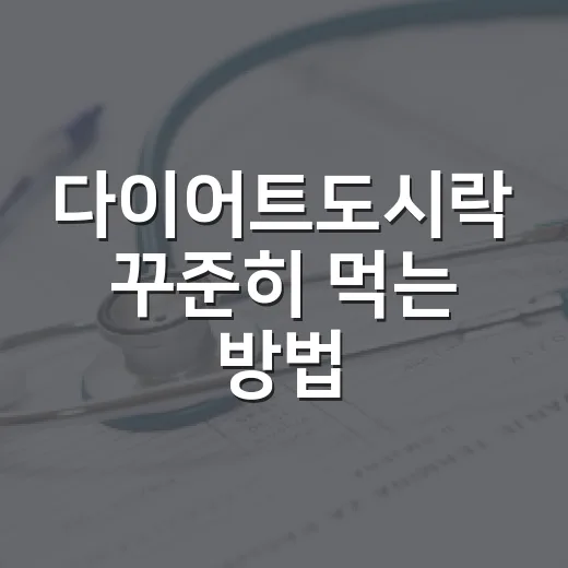 다이어트도시락 꾸준히 먹는 방법, 초보자는 이렇게 시작하면 편해요 - 요약