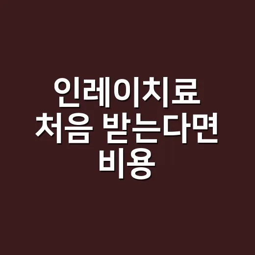 인레이치료 처음 받는다면 비용·과정·주의점 확인하는 방법 - 요약