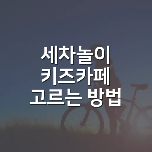 세차놀이 키즈카페 고르는 방법, 아이가 오래 노는 곳은 이렇게 달라요 - 요약