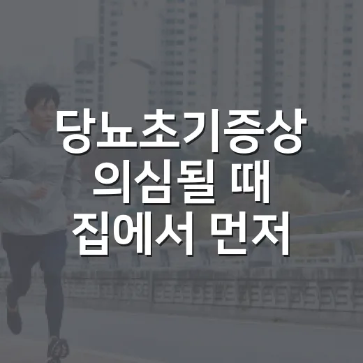 당뇨초기증상 의심될 때 집에서 먼저 확인하는 방법 - 요약