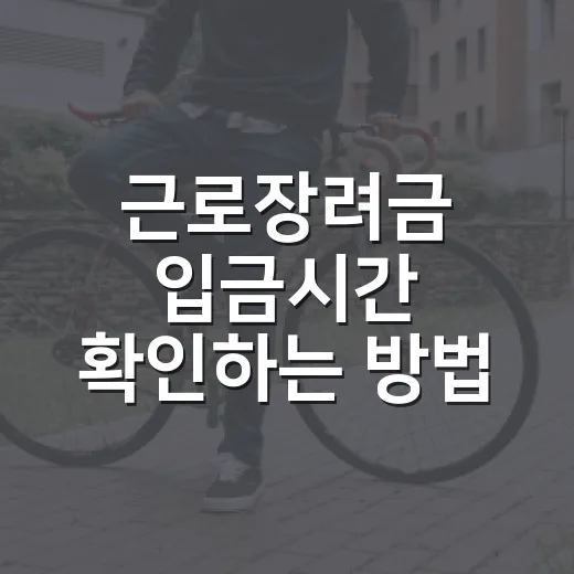 근로장려금 입금시간 확인하는 방법, 통장만 계속 보지 않으려면 이렇게 - 요약