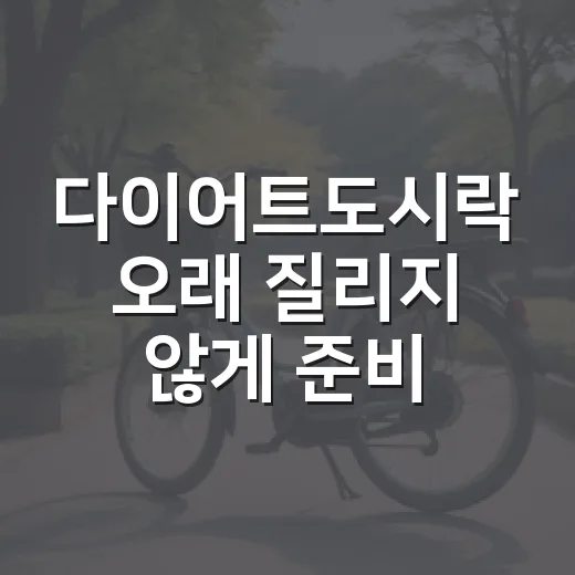 다이어트도시락 오래 질리지 않게 준비하는 방법 - 요약