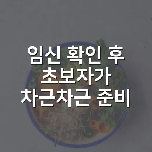 임신 확인 후 초보자가 차근차근 준비하는 방법 - 요약