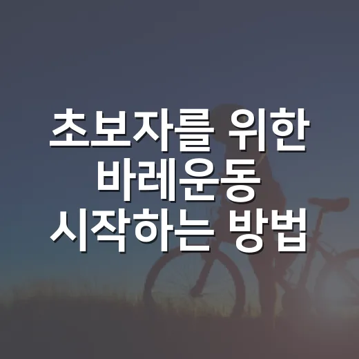 초보자를 위한 바레운동 시작하는 방법, 집에서도 부담 없이 따라가는 루틴 - 요약