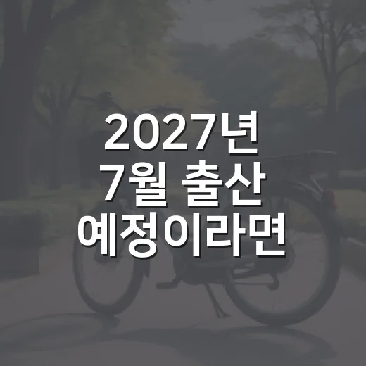 2027년 7월 출산 예정이라면 이렇게 준비하는 방법 - 요약