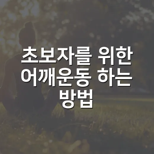 초보자를 위한 어깨운동 하는 방법, 통증 없이 넓어 보이게 시작하기 - 요약