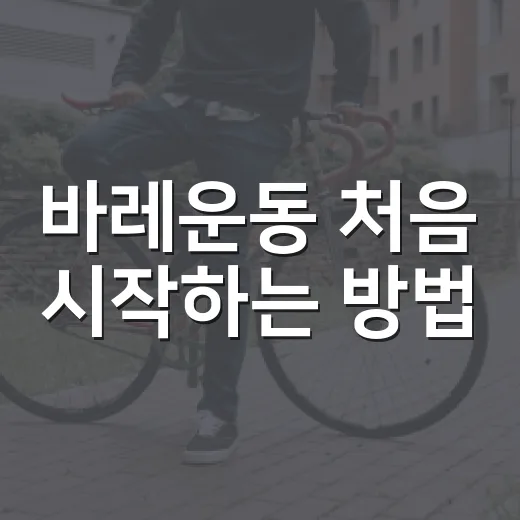 바레운동 처음 시작하는 방법, 집에서도 자세 잡는 법 - 요약