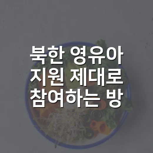 북한 영유아 지원 제대로 참여하는 방법, 후원 전 확인할 기준 - 요약