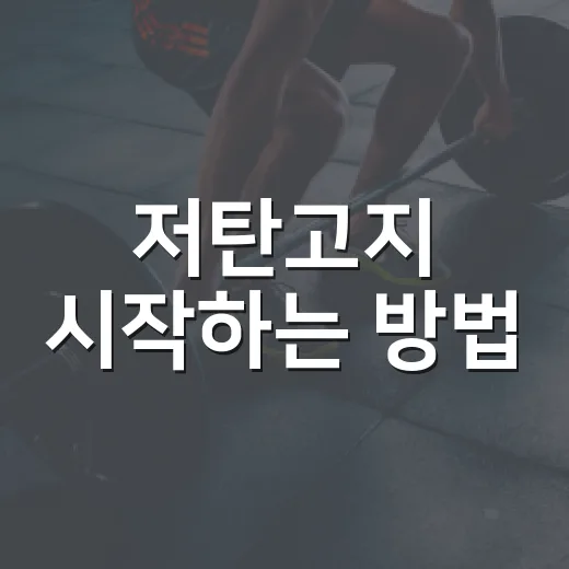 저탄고지 시작하는 방법, 초보자가 덜 힘들게 적응하려면 이렇게 - 요약