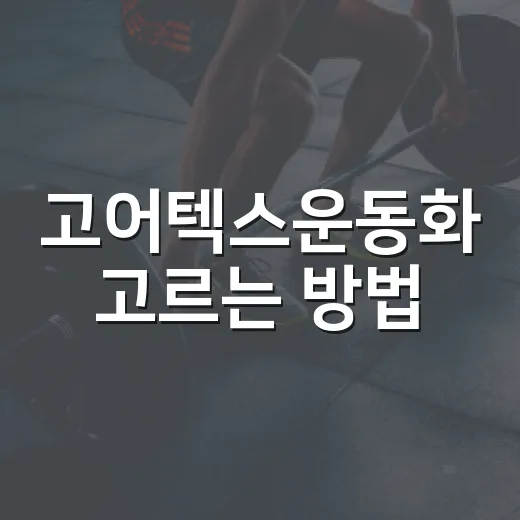 고어텍스운동화 고르는 방법, 비 오는 날 발 편하게 신으려면 이렇게 - 요약