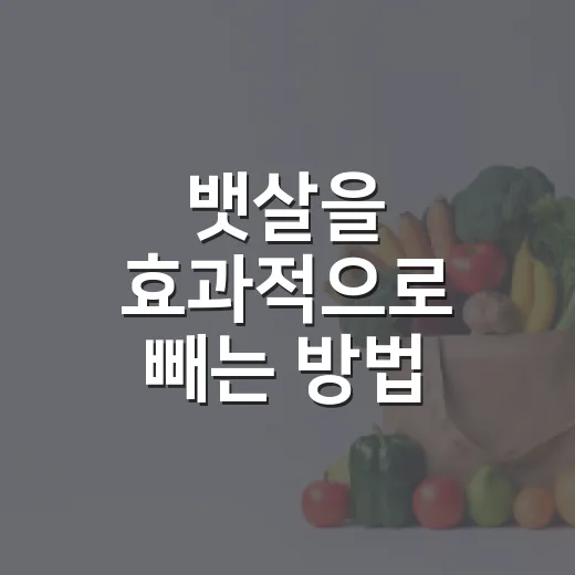 뱃살을 효과적으로 빼는 방법: 일상에서 쉽게 시작하기 - 요약