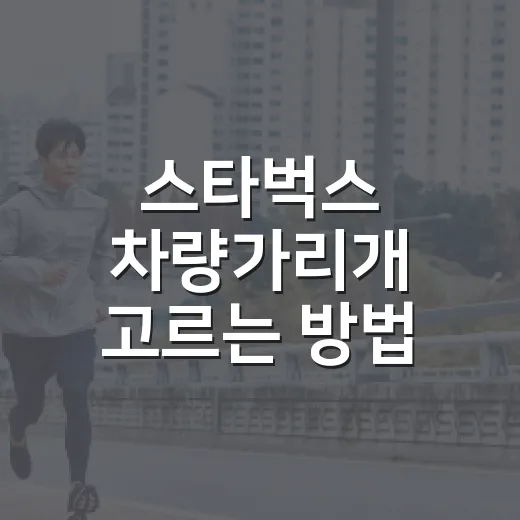 스타벅스 차량가리개 고르는 방법, 차 안 햇빛 줄이려면 이렇게 보세요 - 요약