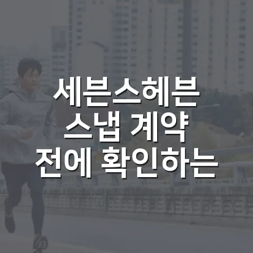 세븐스헤븐 스냅 계약 전에 확인하는 방법 - 요약