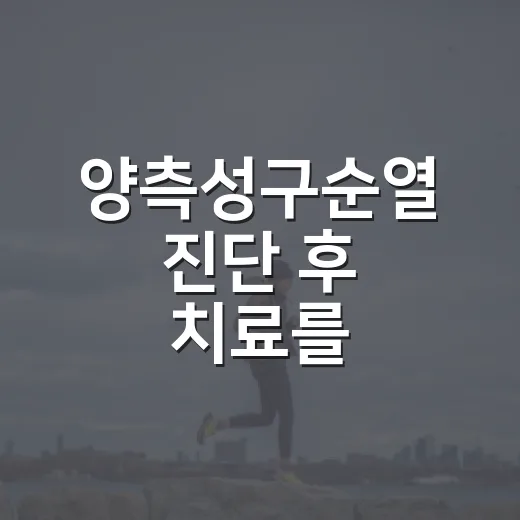 양측성구순열 진단 후 치료를 준비하는 방법 - 요약